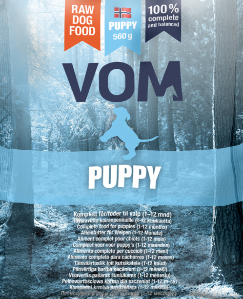 VOM Puppy raakaruoka pullat 15x0,56kg
